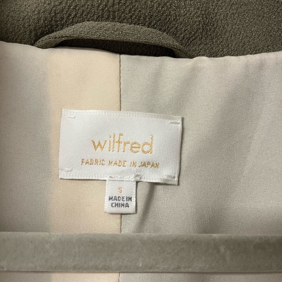 Wilfred Mayet Jacket - Sage Green Japanese Crepe Moto Coat - Size Small - Picture 5 of 14